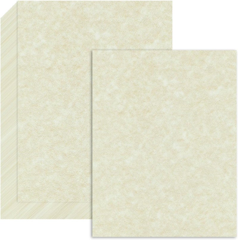 TEETOOKEA 120 Sheets Parchment Paper for Certificates, 8.5" x 11", 100 GSM Double-Sided Stationery Paper for Resumes & Diplomas, Printer-Friendly (Ivory) - Image 1